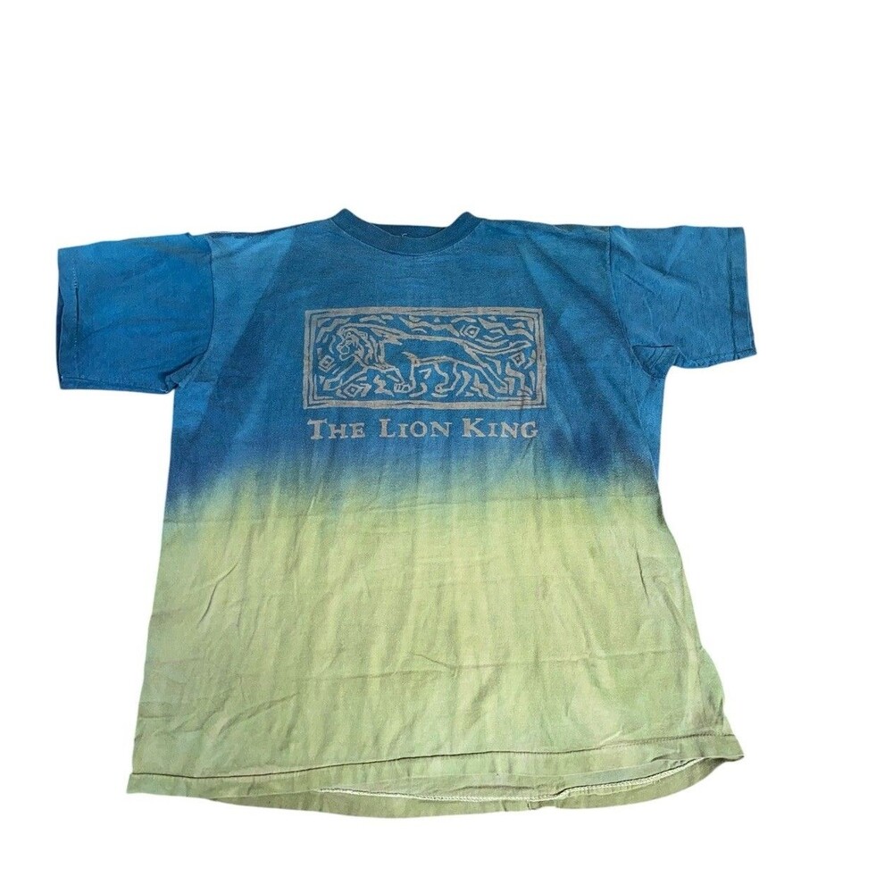 Vintage 90s Lion King Tie Dye Shirt Rare Single Stitch Movie Disney USA Womens L